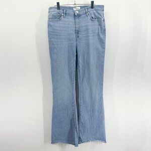 Frame Le Slim Raw Hem High Waist Palazzo Wide Leg Jeans Size 32
